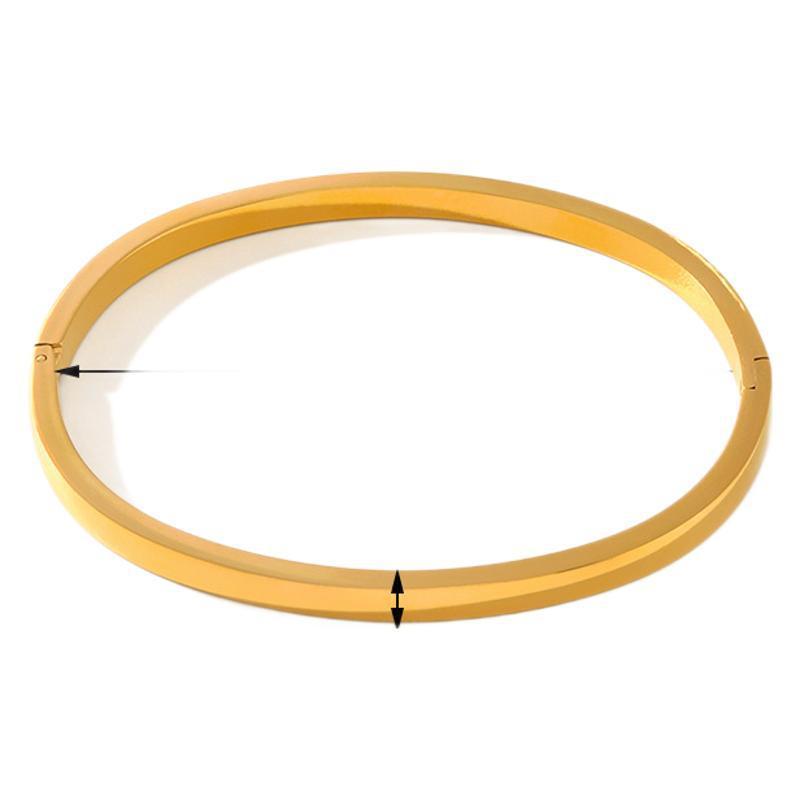 Fashionable All-match Stainless Steel Gold-plated Glossy Bracelet Does Not Fade Weloria