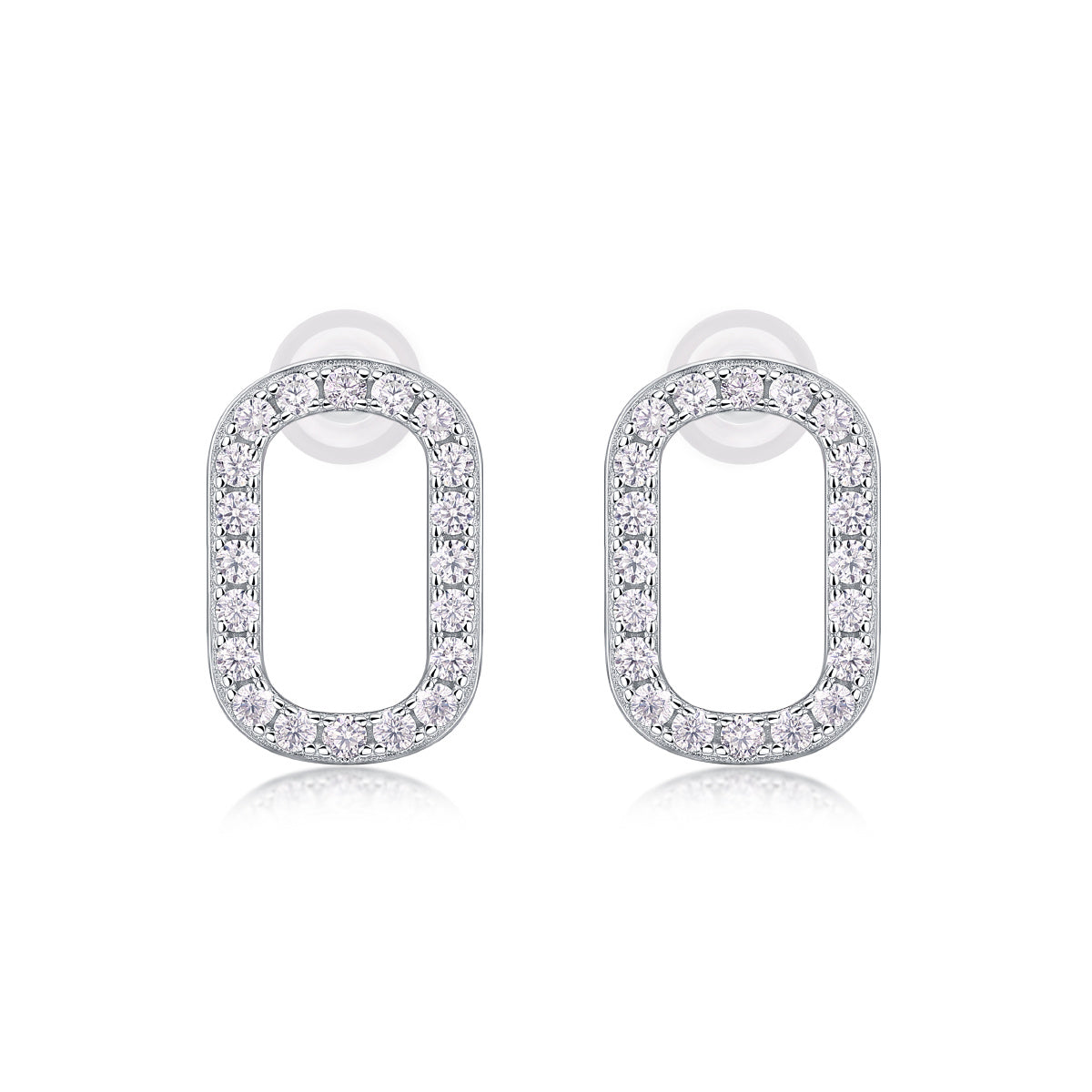Return To Simplicity - Fashionable, Trendy And Affordable Jewelry Set With Moissanite S925 Sterling Silver And Platinum-plated Stud Earrings Weloria