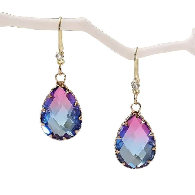 Fashion Glass Crystal Love Heart Earrings Women Weloria