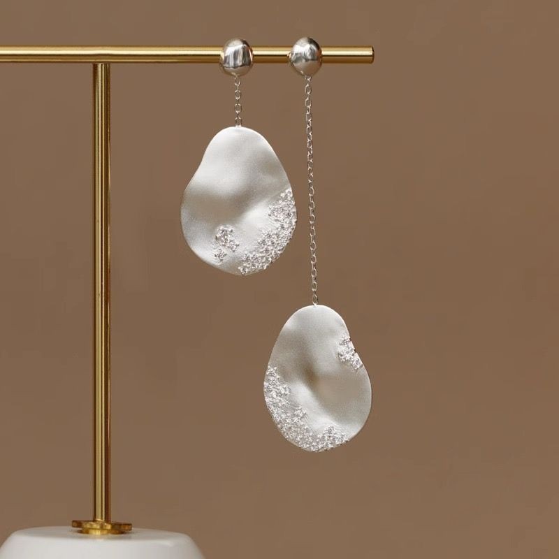 Asymmetric Earrings New Advanced Chinese Style Temperament Female Weloria