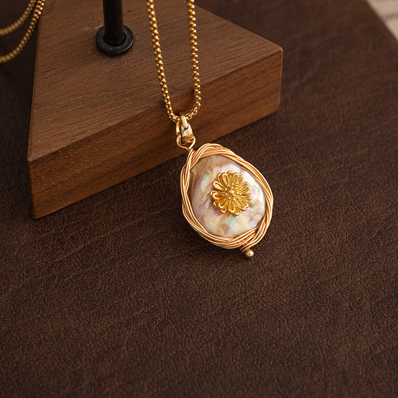 Natural Baroque Freshwater Pearl Pendant Necklace Neck Accessories Weloria