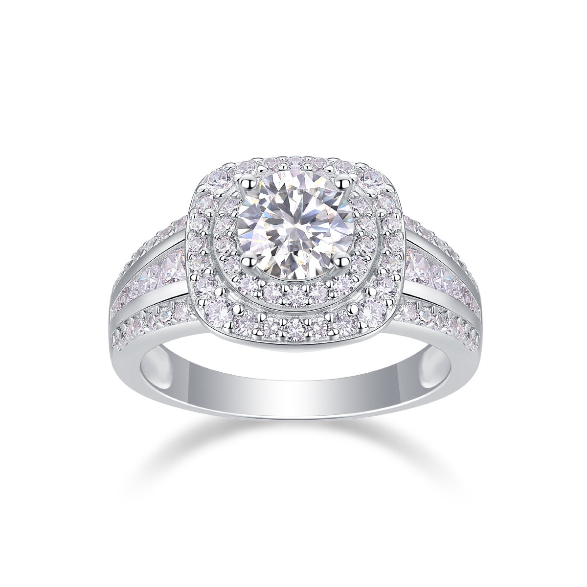 Starry Sky Crown - A Fashionable Jewelry Ring Set With 1-carat Moissan Diamond S925 Sterling Silver And Platinum-plated Diamond Weloria