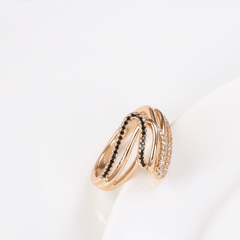 Fashion Personality Micro-inlaid Zircon Ring Women Weloria