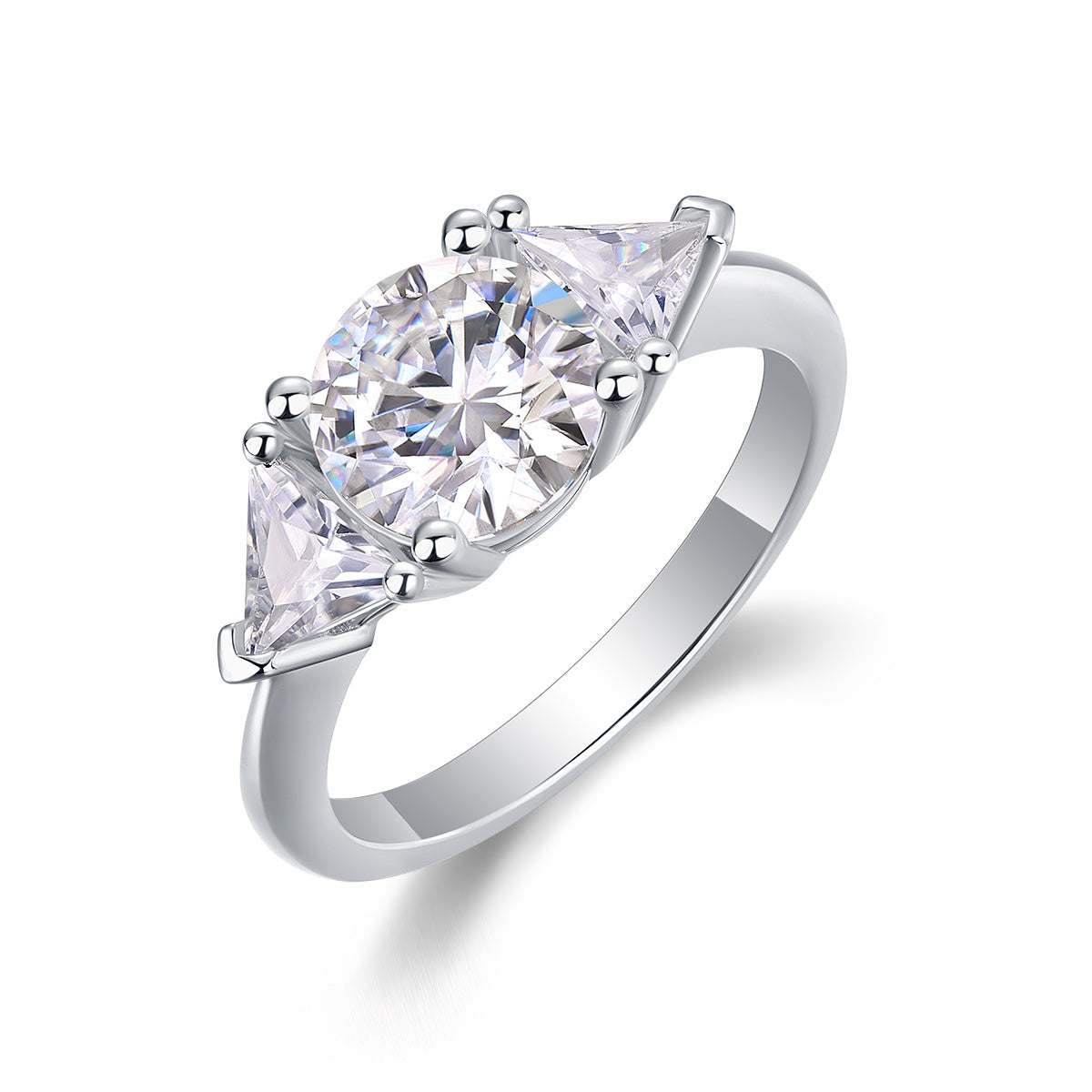 Ocean Diamond - A Fashionable And Luxurious Jewelry Piece Set With 2-carat Moissanite S925 Sterling Silver And Platinum-plated Diamond Weloria
