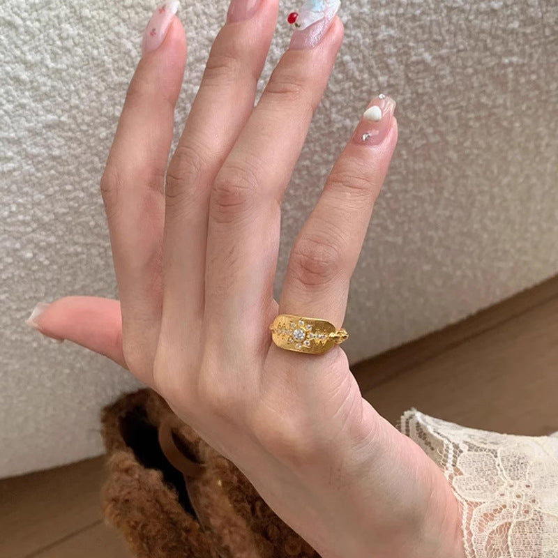 Ancient Faralis Hexagram Point Diamond Ring Weloria