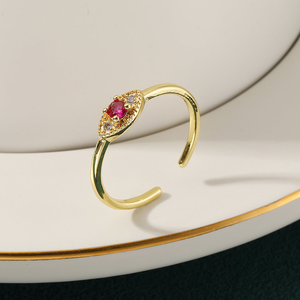 Copper Plating 18K Gold Simple Vintage Open Ring Weloria