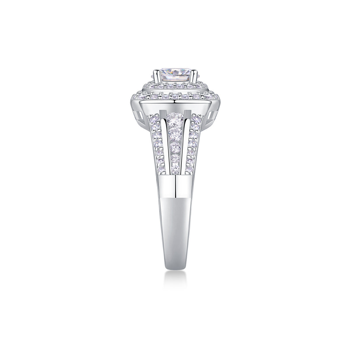 Starry Sky Crown - A Fashionable Jewelry Ring Set With 1-carat Moissan Diamond S925 Sterling Silver And Platinum-plated Diamond Weloria