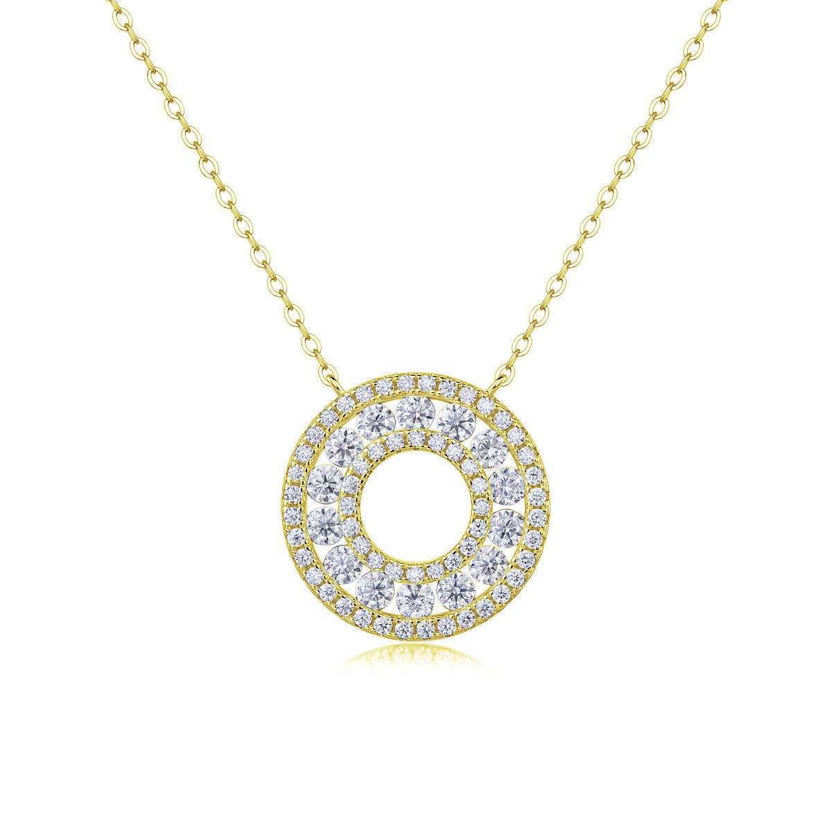 Reciprocating - A Fashionable And Luxurious Diamond Jewelry Pendant Set With Moissanite S925 Sterling Silver Weloria