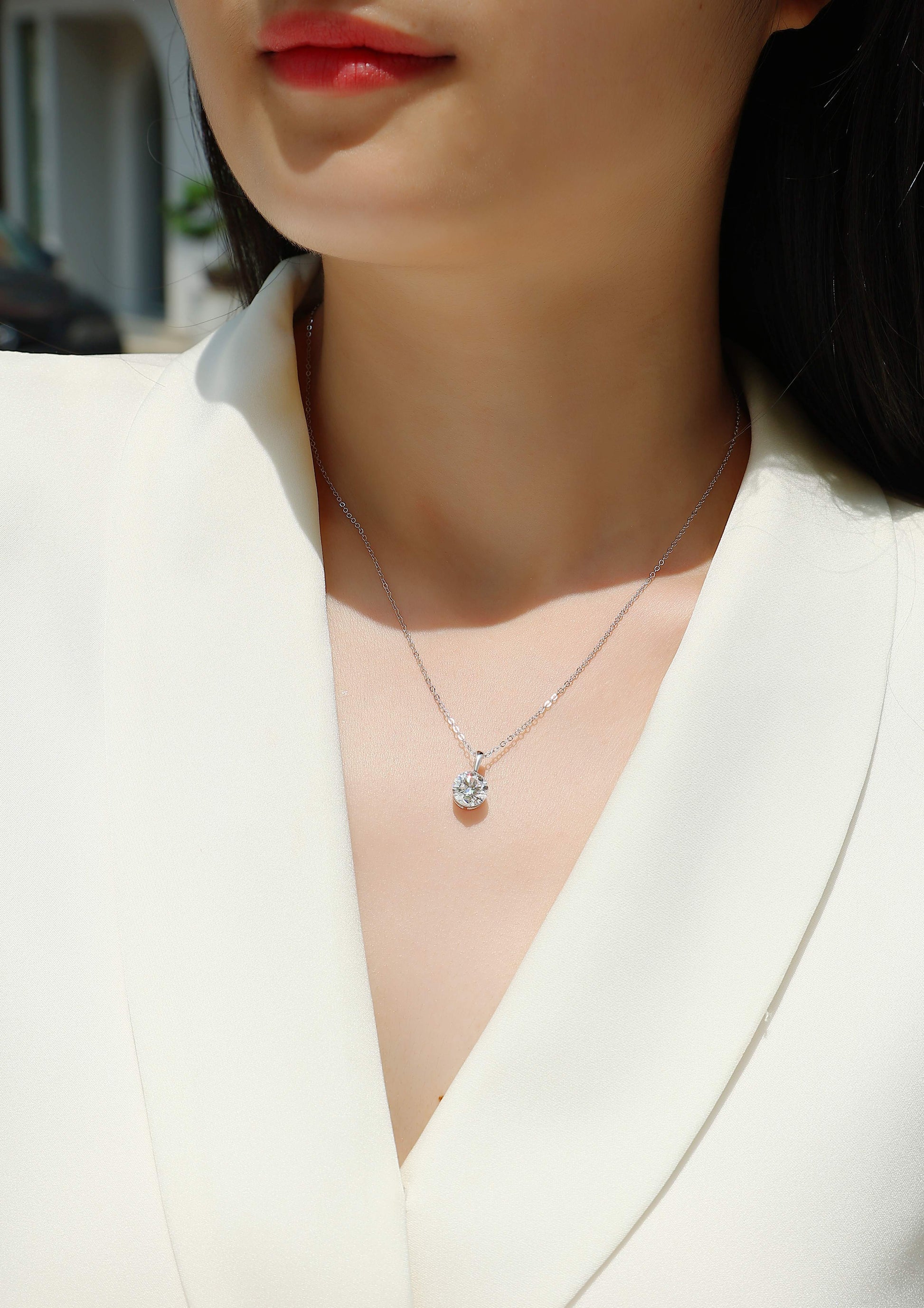 Star - A Fashionable And Luxurious Diamond Jewelry Pendant Set With 2-carat Moissan Diamond S925 Sterling Silver And Platinum Plating Weloria