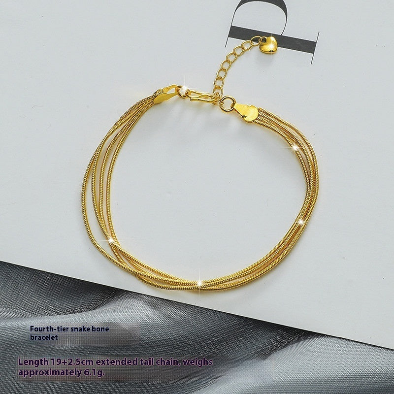 New Fashion Personality Placer Gold Bracelet Women Weloria