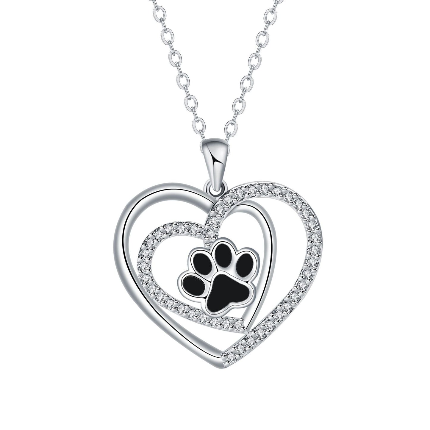 Dog's Paw Footprints Necklace Female Light Luxury Minority High Sense Weloria