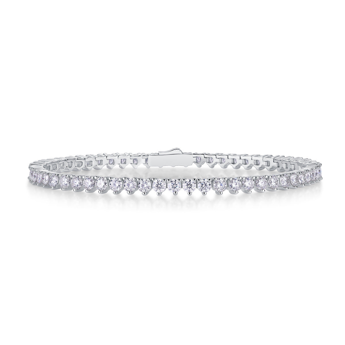 Silver Platinum-plated Moissanite Bracelet Weloria