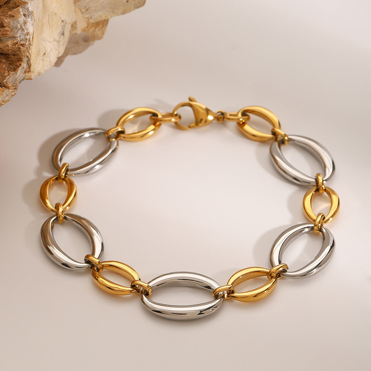 Stainless Steel Color Matching Metal Chain Bracelet Weloria