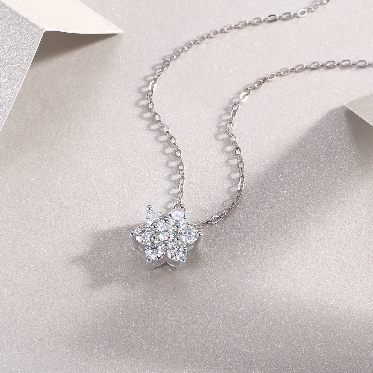 Snowflakes Fluttering - A Fashionable And Luxurious Diamond Jewelry Pendant Set With Moissanite S925 Sterling Silver And Platinum Plating Weloria