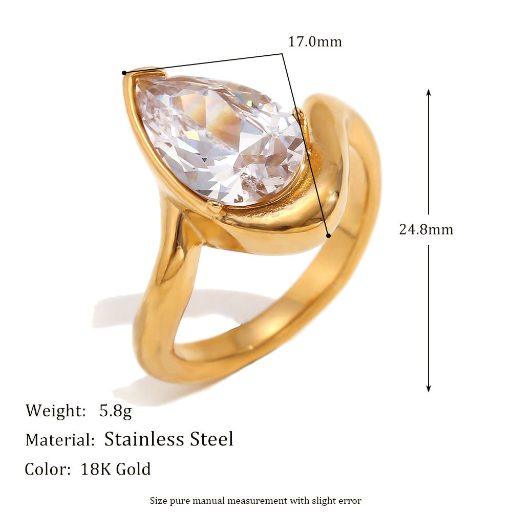 Fashion Temperament Personalized Minority Stainless Steel Ring For Women Weloria