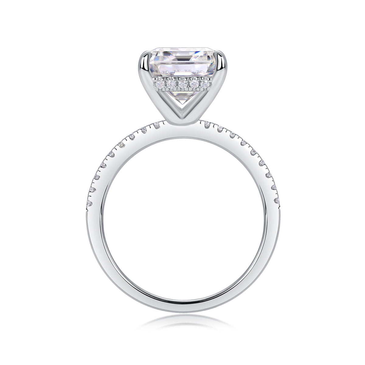 Iridescence City - Fashionable Diamond Jewelry Set With Moissanite S925 Sterling Silver And Platinum Diamond Ring Weloria