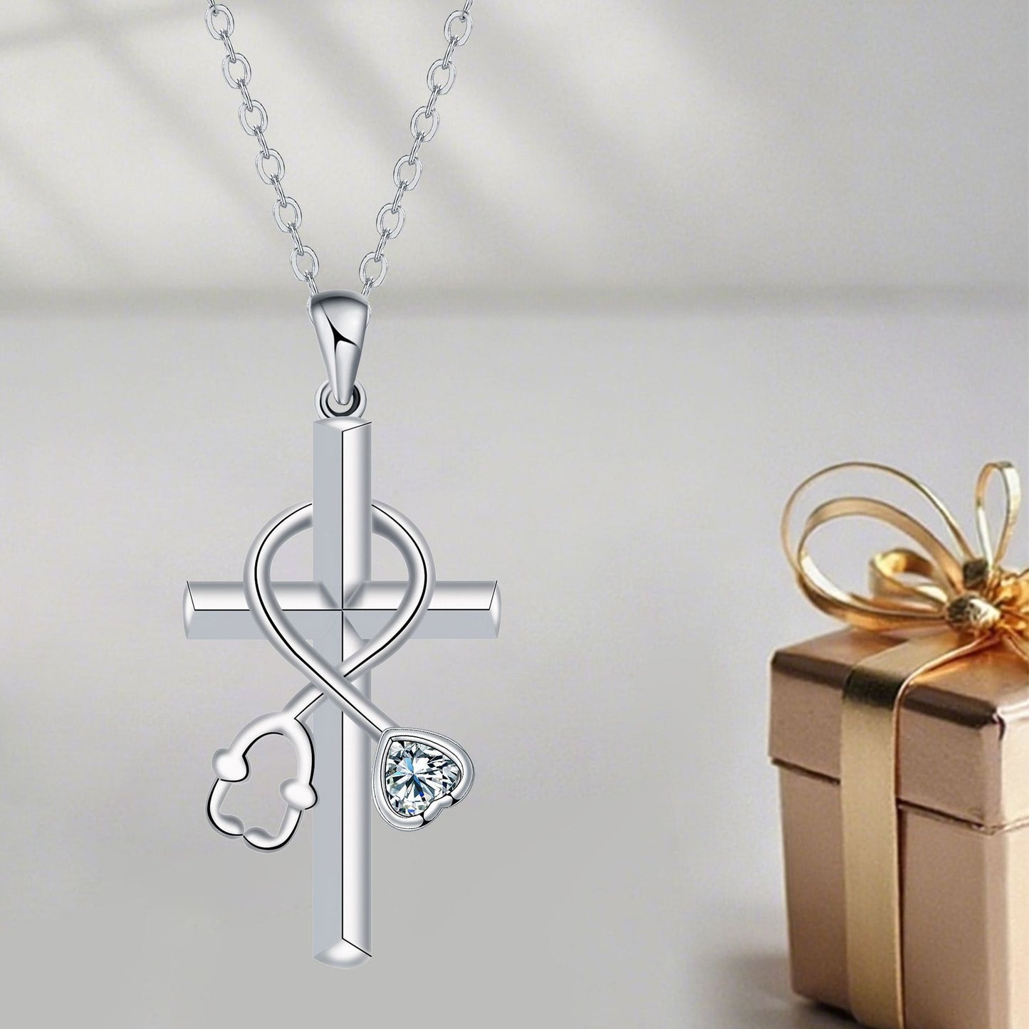 Cross Stethoscope Necklace Niche High Sense Weloria
