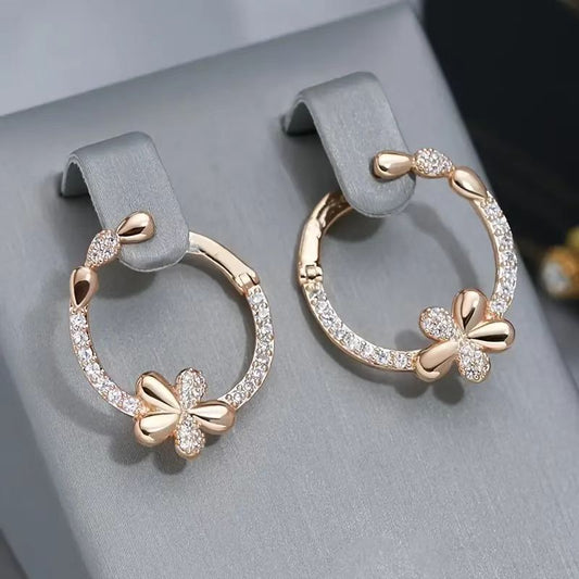 Personalized Round Ring Earrings For Women Weloria