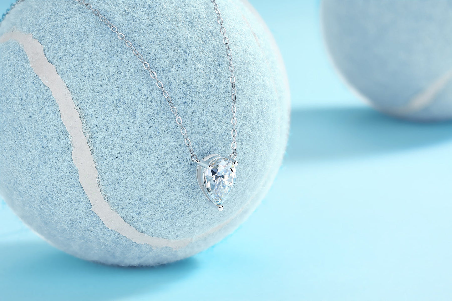 Water Drop - Fashionable Jewelry Pendant Set With Moissanite S925 Sterling Silver And Platinum-plated Diamond, Moissanite Silver Jewelry Weloria