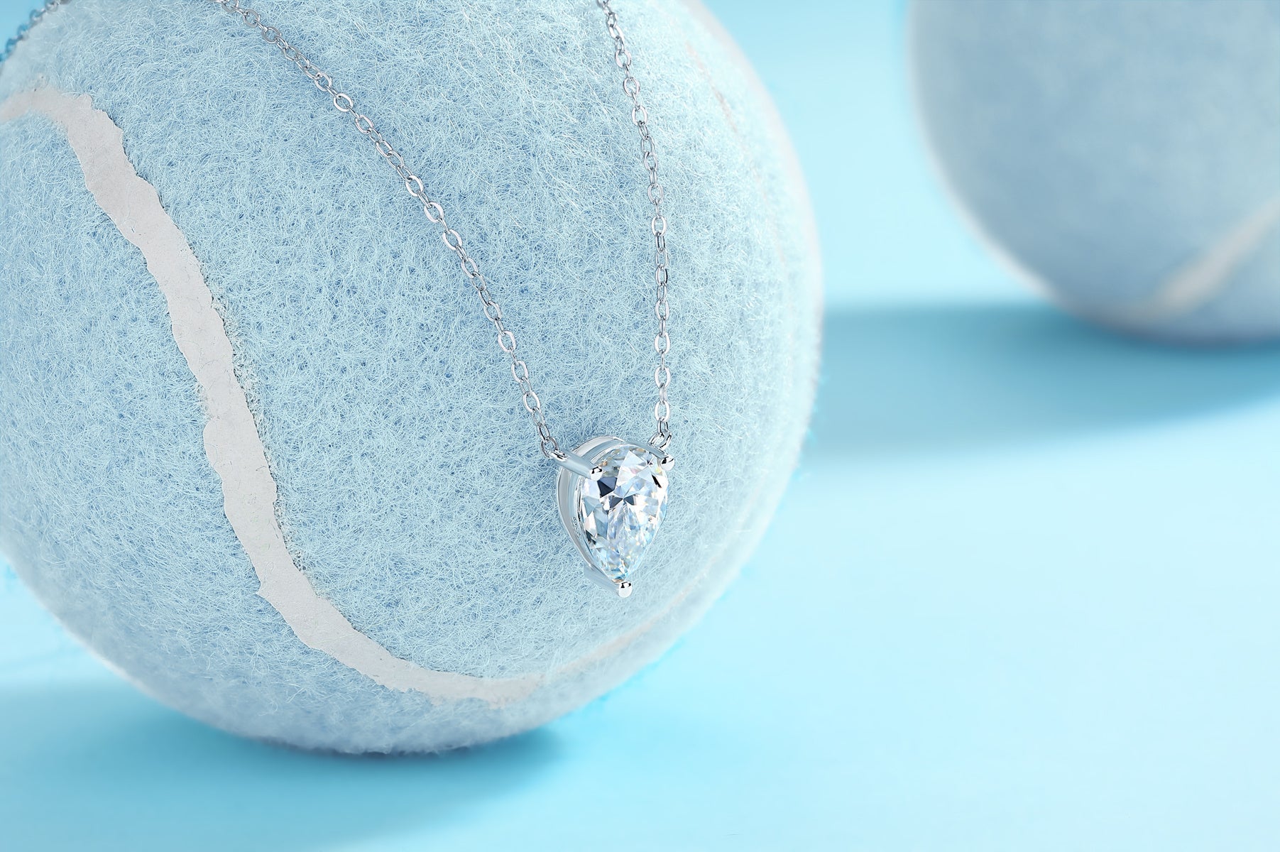 Water Drop - Fashionable Jewelry Pendant Set With Moissanite S925 Sterling Silver And Platinum-plated Diamond, Moissanite Silver Jewelry Weloria