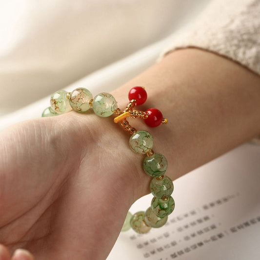 New Accessories Crystal String Beads Ceramic Bracelet Weloria