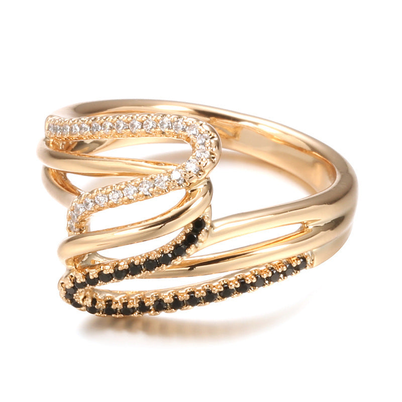 Fashion Personality Micro-inlaid Zircon Ring Women Weloria