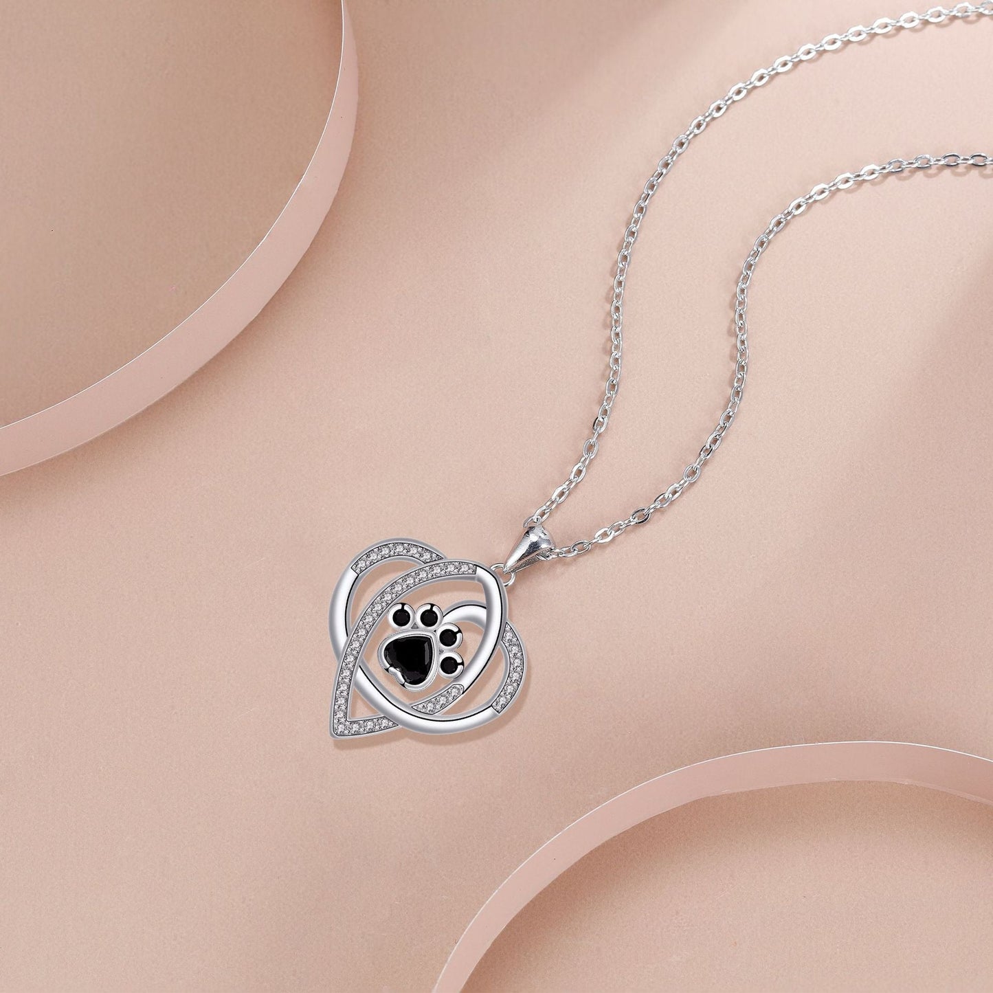 Cat Dog's Paw Footprints Necklace Light Luxury Minority High Sense Weloria