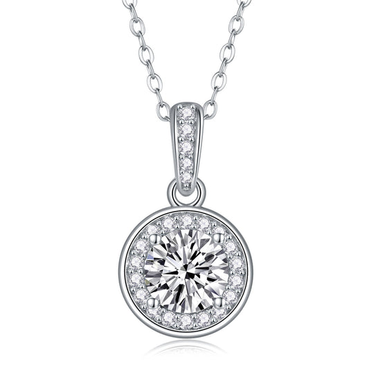 Dark Night Elf - A Fashionable And Luxurious Diamond Jewelry Pendant Set With 1-carat Moissan Diamond S925 Sterling Silver And Platinum Plating Weloria