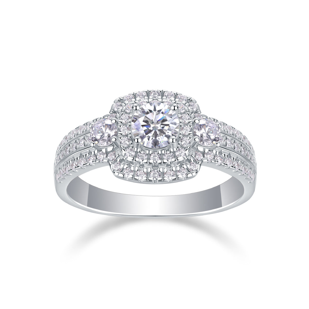 Afternoon In The Gobi - A Fashionable And Luxurious Jewelry Piece Set With Half-carat Moissan Diamond S925 Sterling Silver And Platinum-plated Diamond Weloria