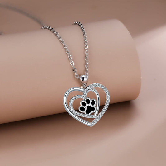 Dog's Paw Footprints Necklace Female Light Luxury Minority High Sense Weloria