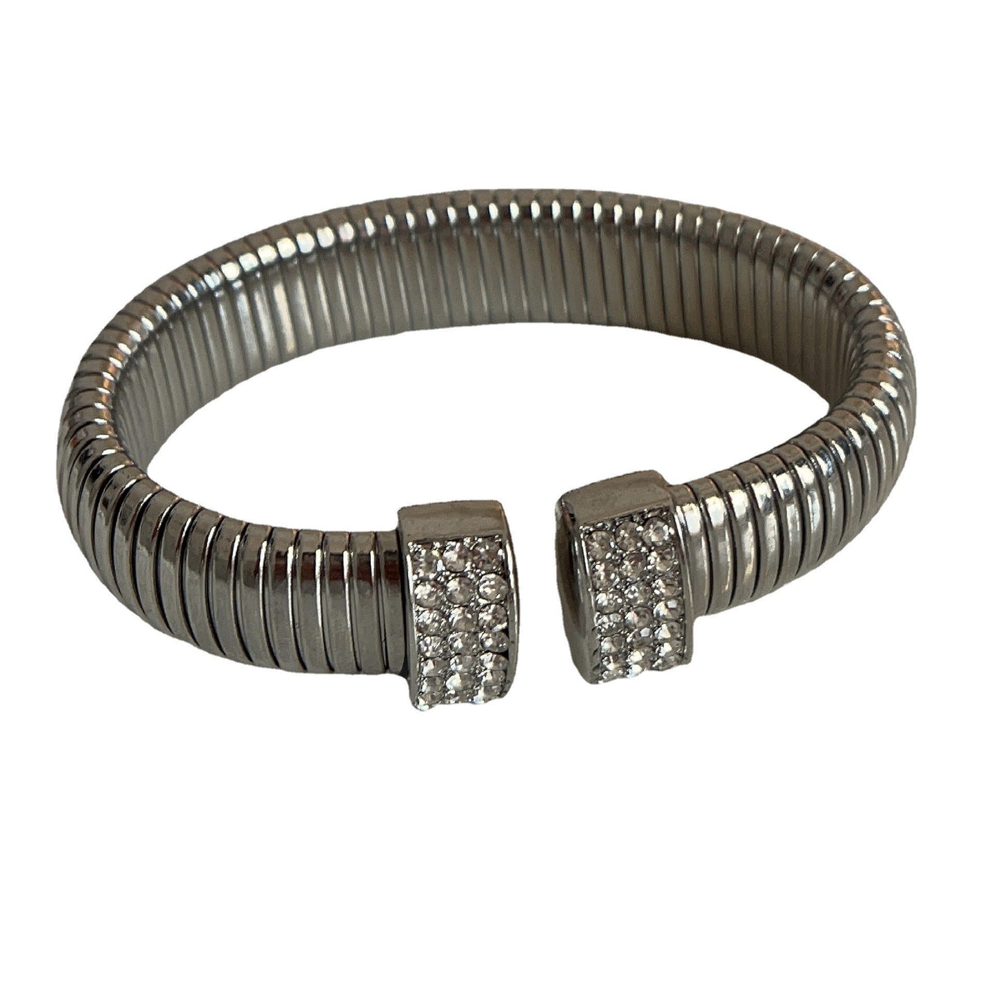 Light Luxury Minority Wide Elastic Vertical Stripes Open-ended Bracelet Weloria