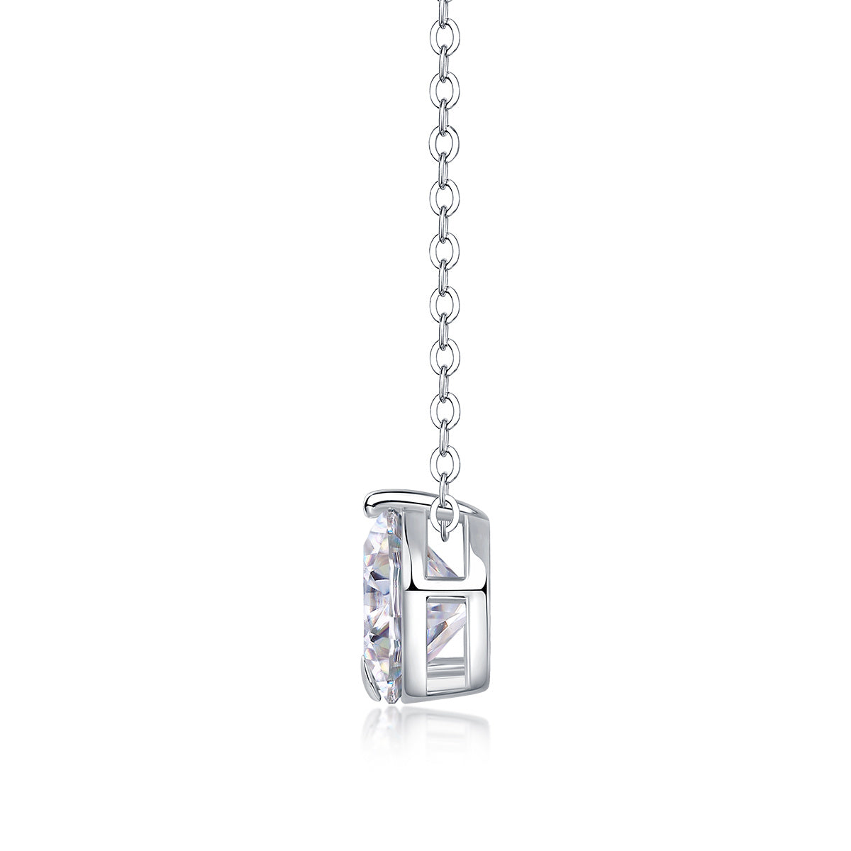 Simple Pleasure - A Fashionable And Luxurious Diamond Jewelry Pendant Set With 2-carat Moissanite S925 Sterling Silver And Platinum Plating Weloria