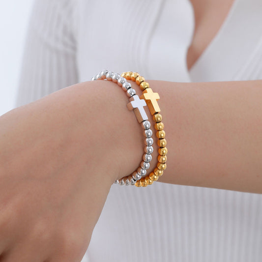 Beaded Gold Bracelet Simple Women's Jewelry Weloria