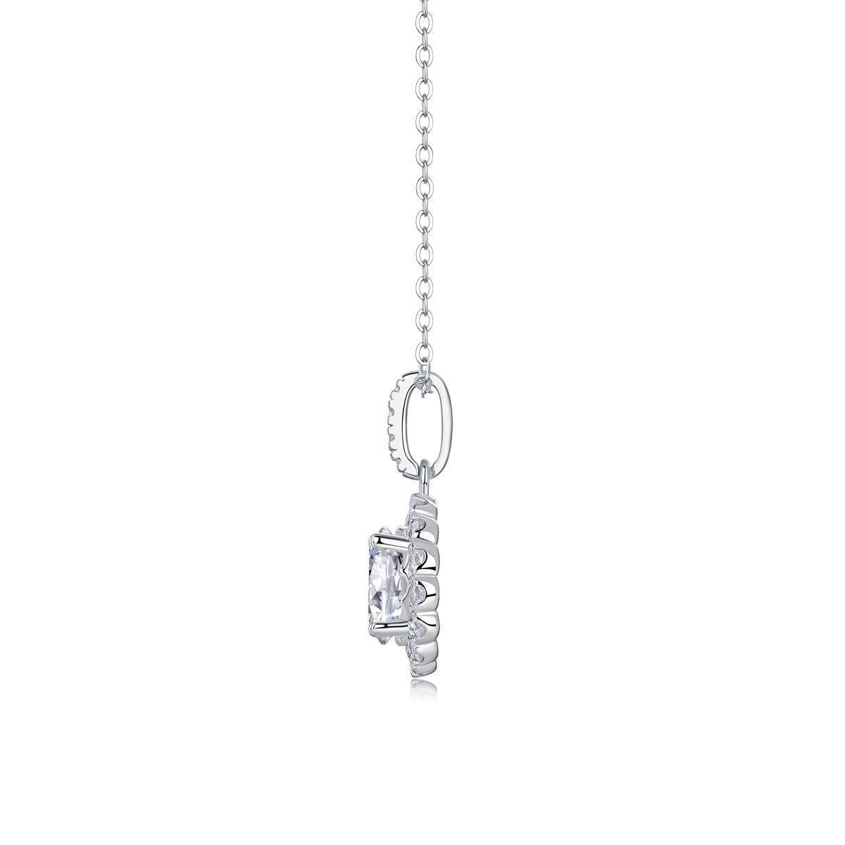 Dandelion - A Fashionable And Luxurious Diamond Jewelry Pendant Set With 2-carat Moissan Diamonds, S925 Sterling Silver And Platinum Plating Weloria