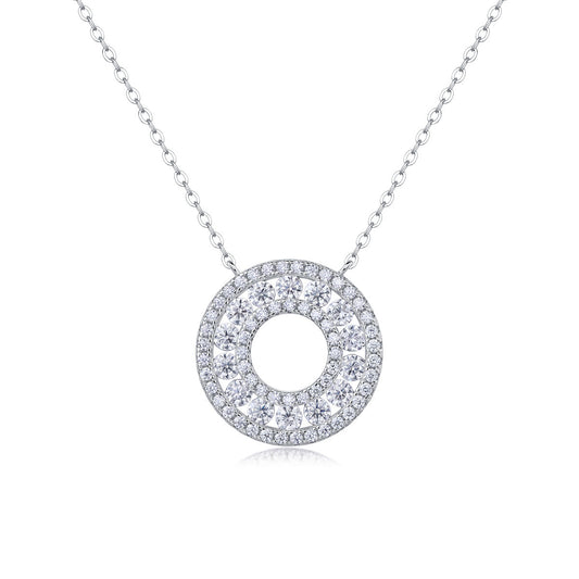 Reciprocating - A Fashionable And Luxurious Diamond Jewelry Pendant Set With Moissanite S925 Sterling Silver Weloria