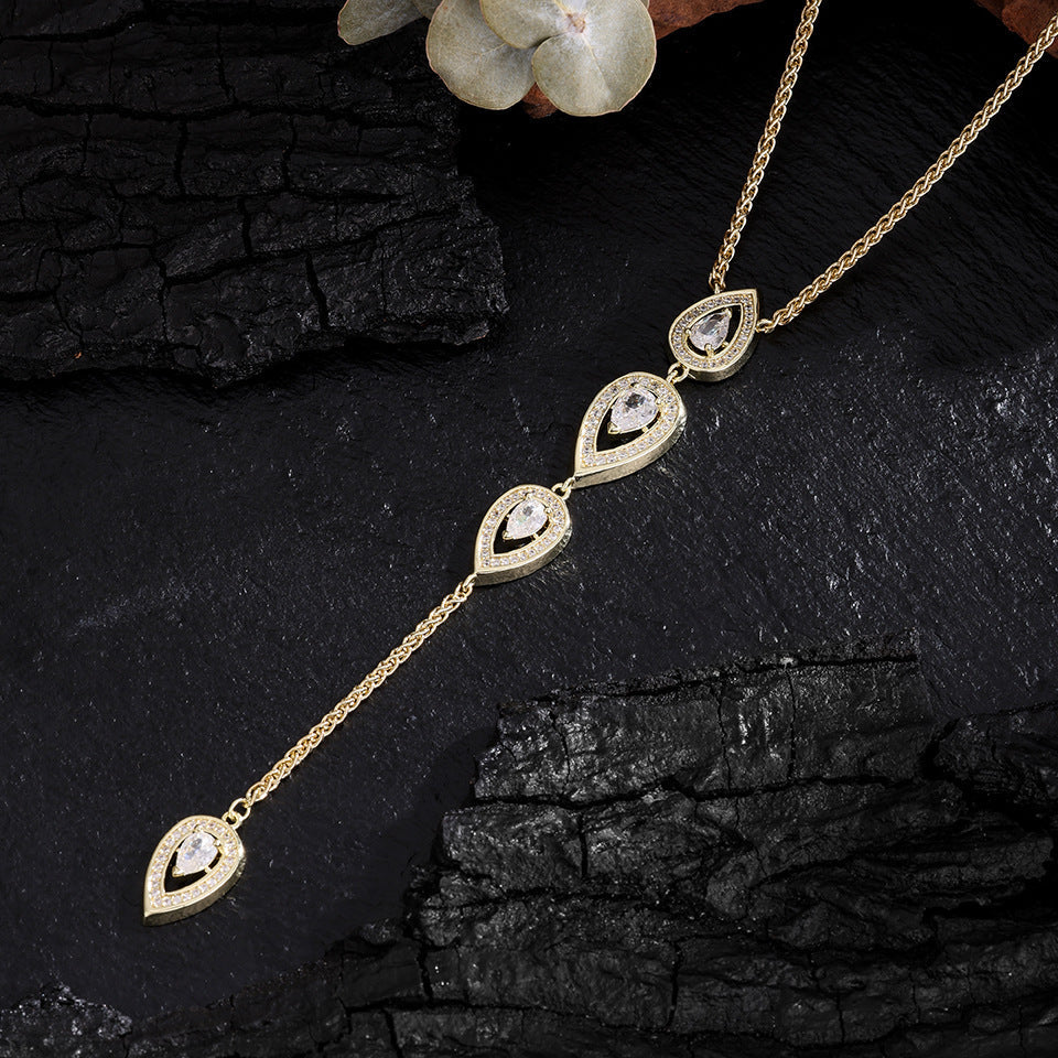 Water Drop Women's Fashionable All-match Necklace Weloria