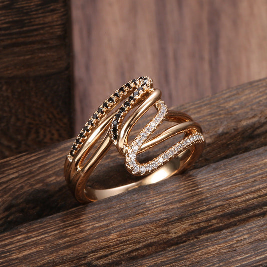 Fashion Personality Micro-inlaid Zircon Ring Women Weloria