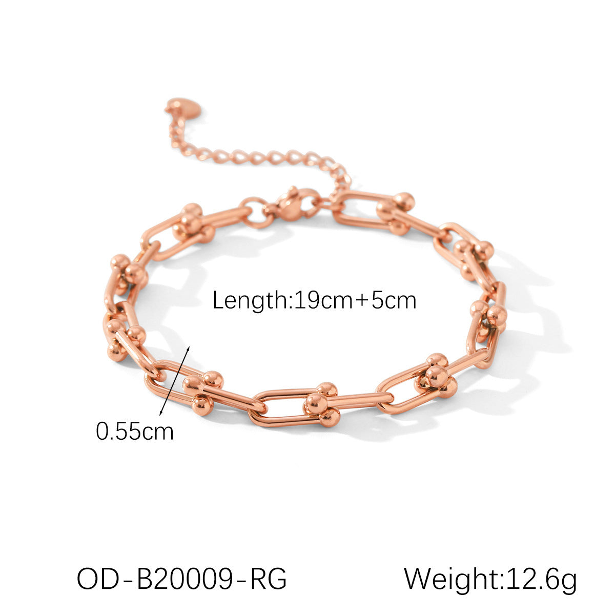 Stainless Steel Necklace Horseshoe Chain Bracelet Earrings Weloria