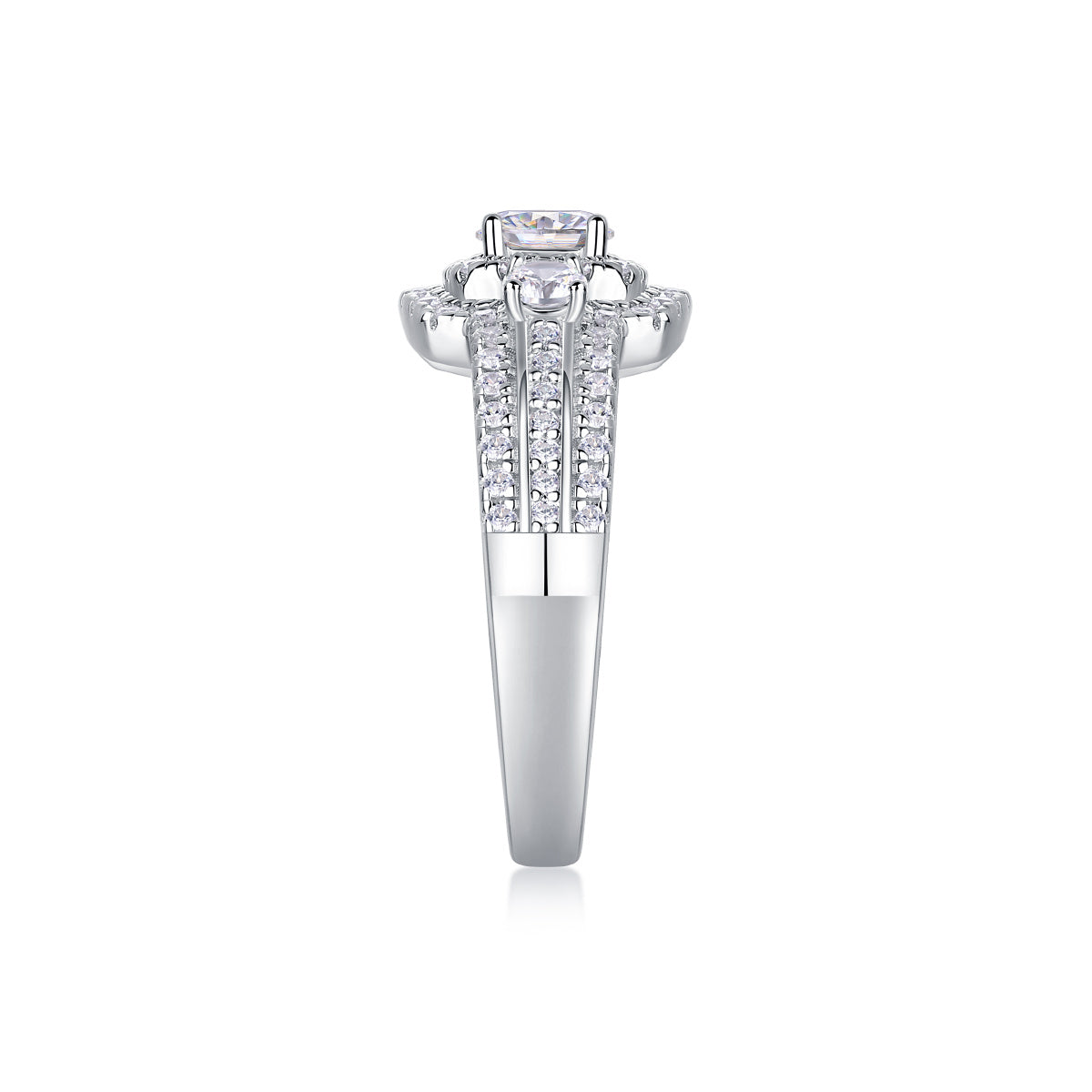 Afternoon In The Gobi - A Fashionable And Luxurious Jewelry Piece Set With Half-carat Moissan Diamond S925 Sterling Silver And Platinum-plated Diamond Weloria
