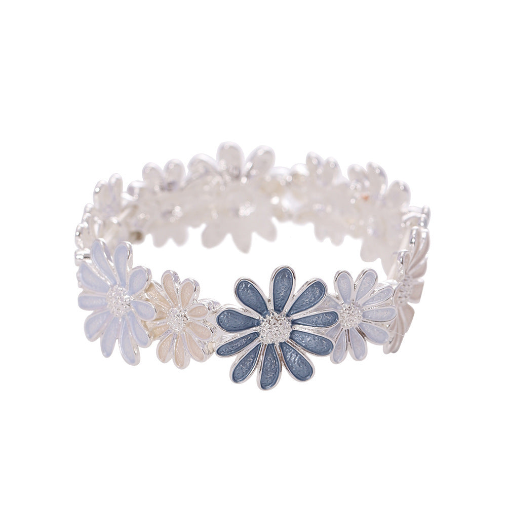 Zinc Alloy Oil Dripping Color Elastic String Bracelet Advanced Weloria