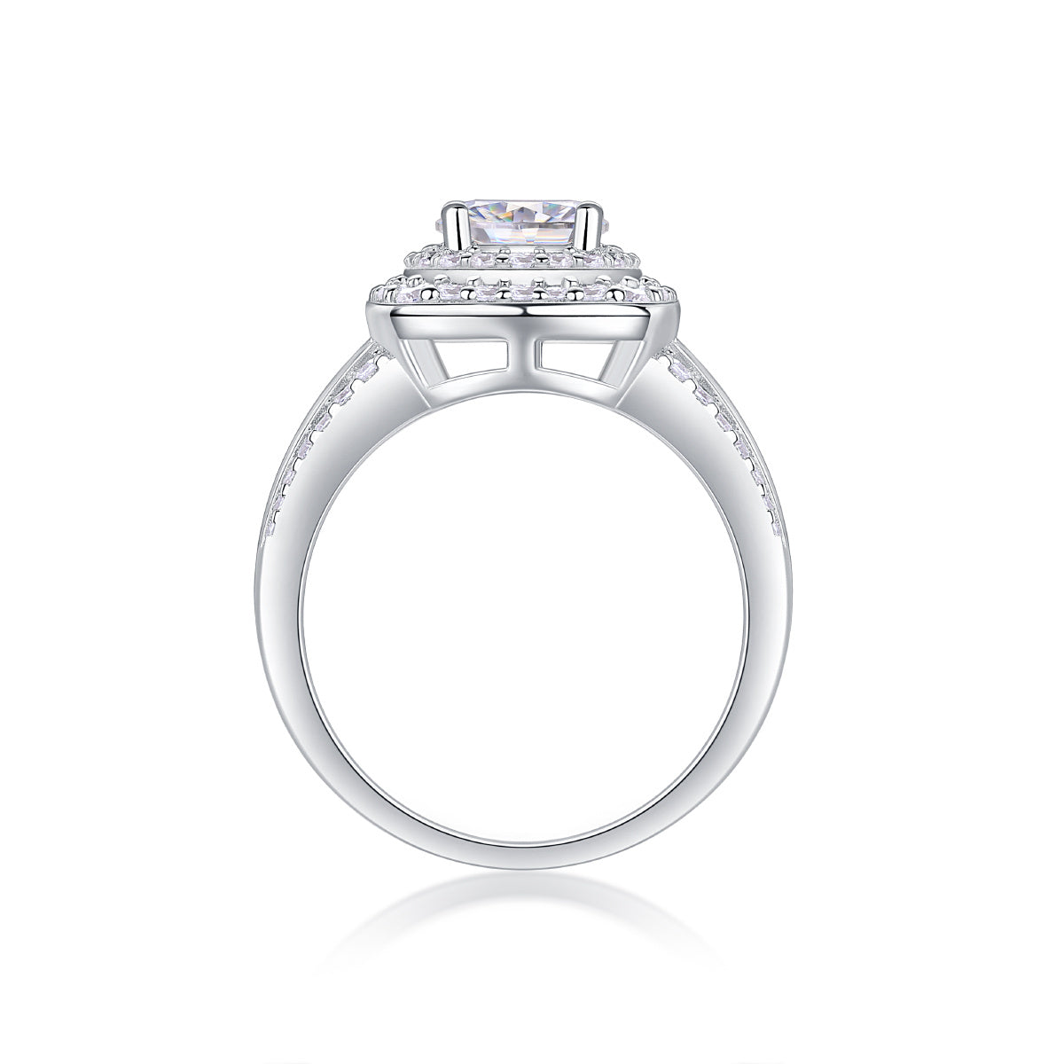 Starry Sky Crown - A Fashionable Jewelry Ring Set With 1-carat Moissan Diamond S925 Sterling Silver And Platinum-plated Diamond Weloria