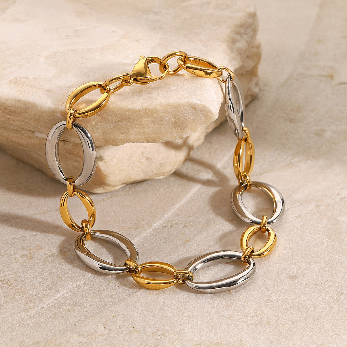 Stainless Steel Color Matching Metal Chain Bracelet Weloria