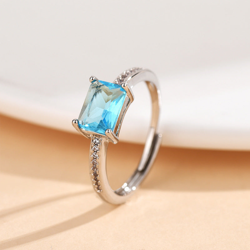 Niche High-grade Trendy Micro-inlaid Open Ring Weloria