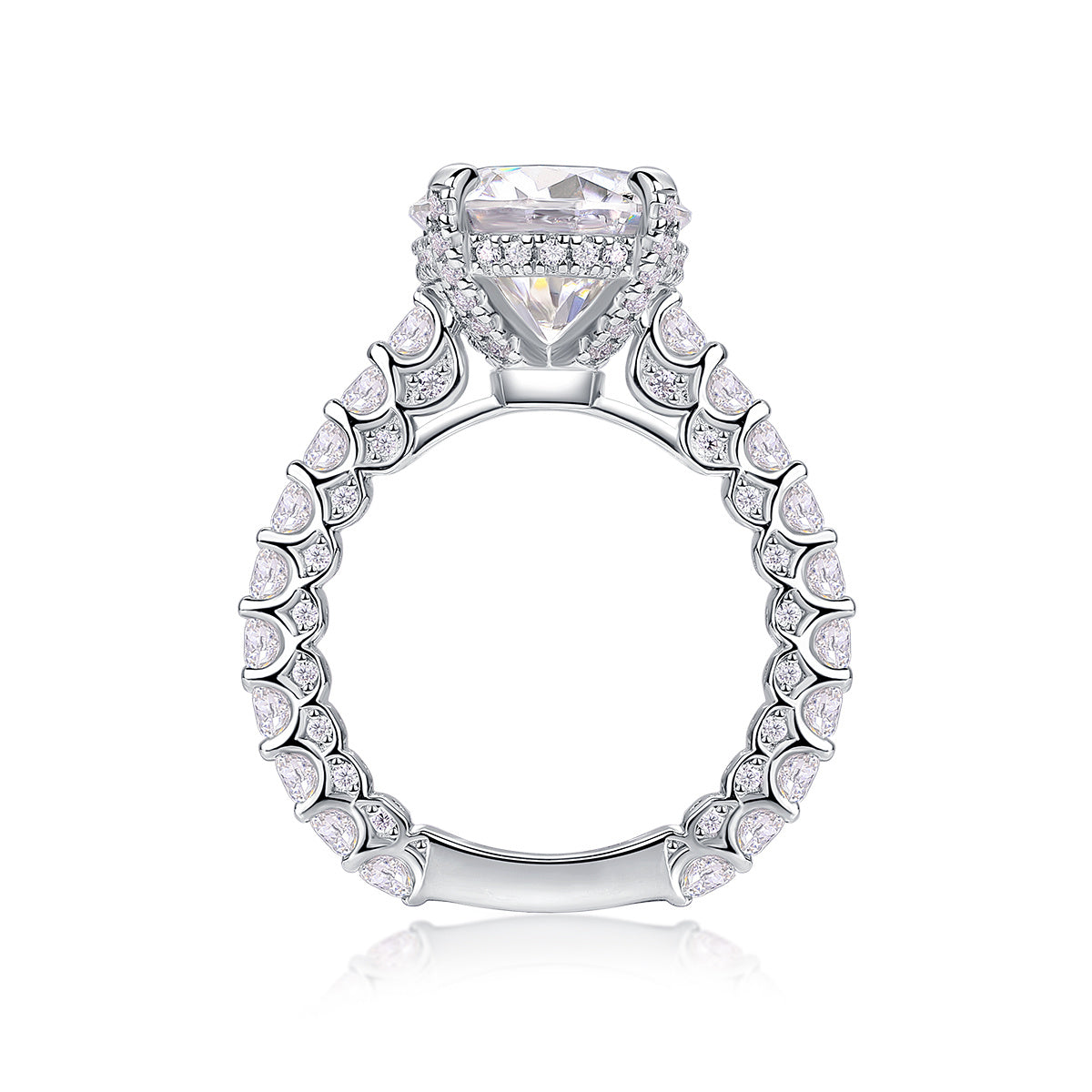 Affectionate And Tender - A Fashionable And Luxurious Jewelry Piece Set With 5-carat Moissanite S925 Sterling Silver And Platinum-plated Diamond Weloria