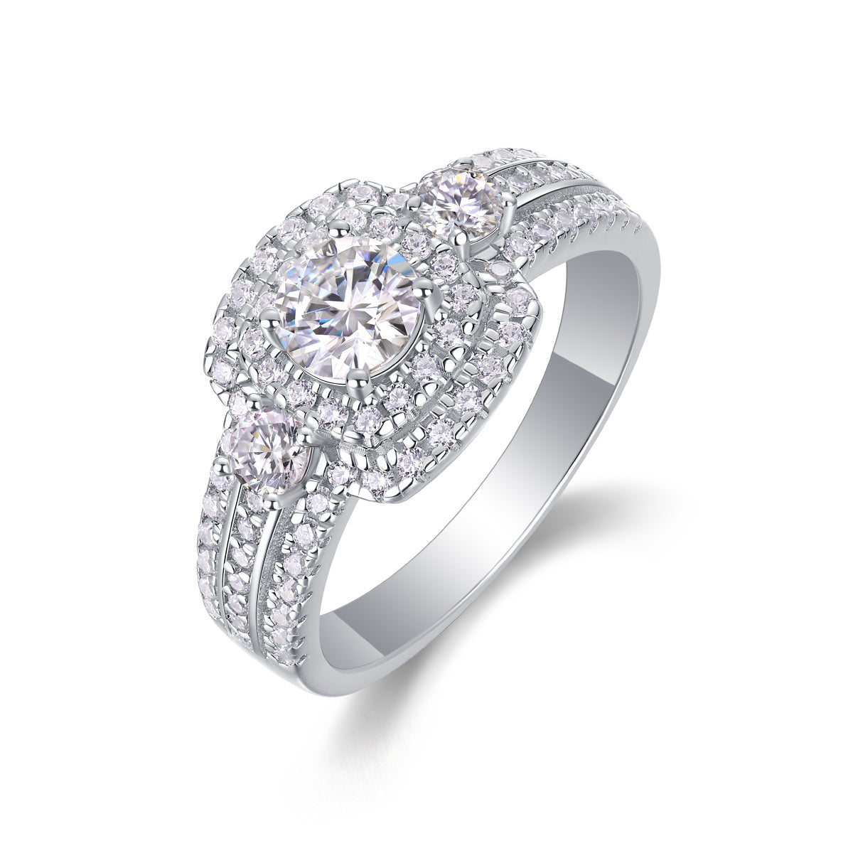 Afternoon In The Gobi - A Fashionable And Luxurious Jewelry Piece Set With Half-carat Moissan Diamond S925 Sterling Silver And Platinum-plated Diamond Weloria