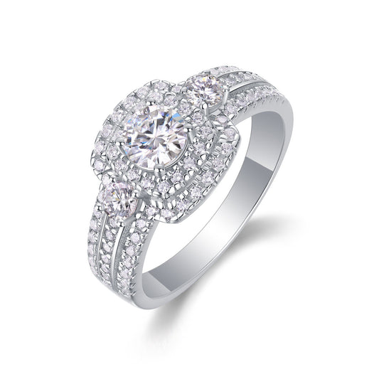 Afternoon In The Gobi - A Fashionable And Luxurious Jewelry Piece Set With Half-carat Moissan Diamond S925 Sterling Silver And Platinum-plated Diamond Weloria