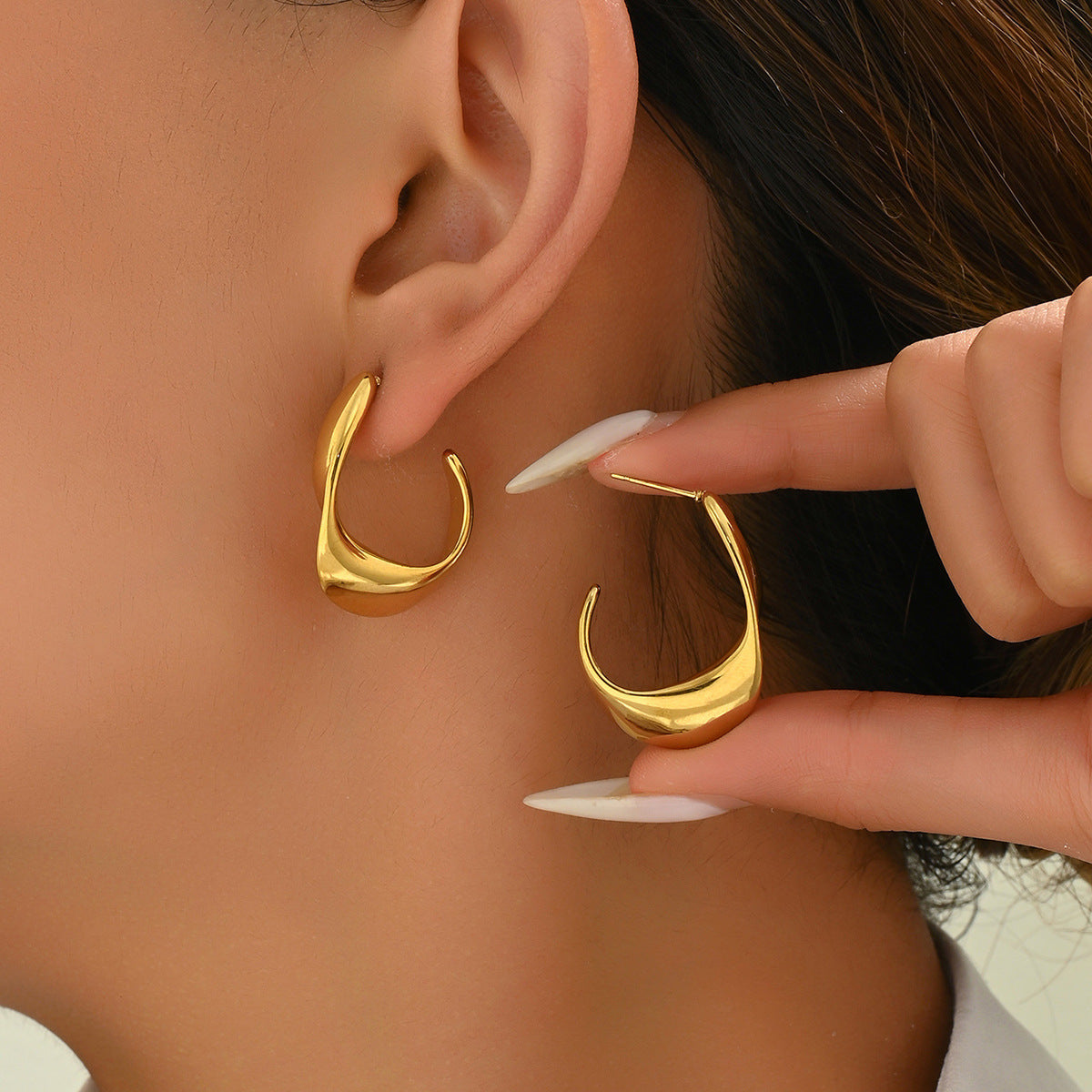 Japanese And Korean Fashion Geometric Earrings Women's Minimalist Weloria