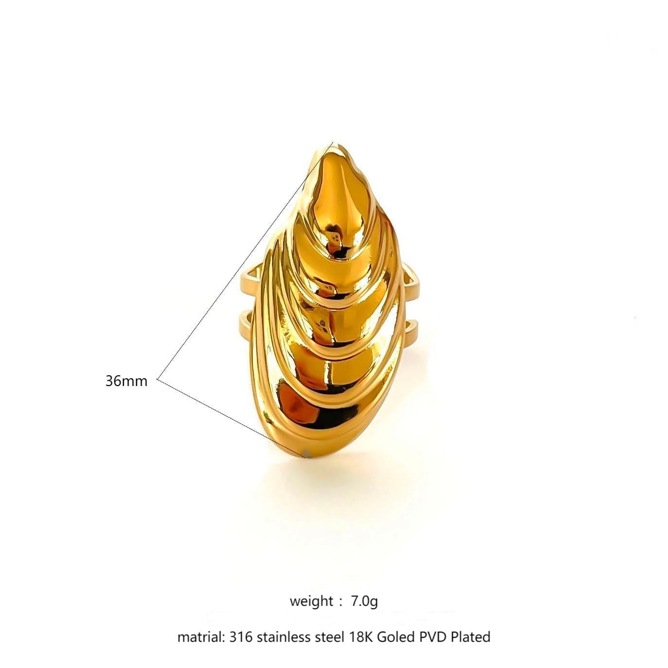 RETRO Geometric Irregular Opening Women's Ring Weloria