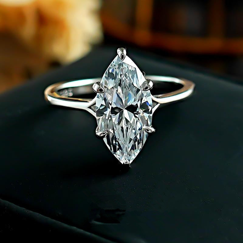 925 Silver Plated 7 14mm Horse Eye Ring Weloria
