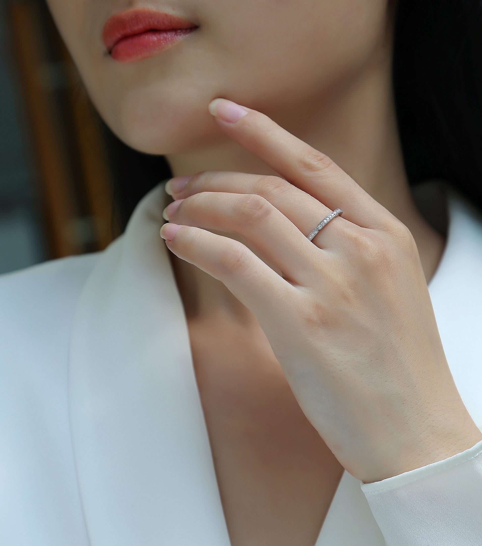 Youth - A Fashionable And Luxurious Jewelry Accessory Set With Moissanite S925 Sterling Silver And Platinum-plated Diamond Weloria